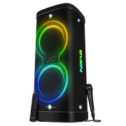 Беспроводная акустическая система SVEN PS-1250 / 300W / USB / FM / Bluetooth / LED-display / Батарея 13500 мАh / AC power / Чёрный / материал – пласти