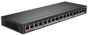 Коммутатор Dahua DH-SG1016P 16-портовый неуправляемый настольный коммутатор с 16 портами РoЕ 