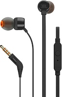 Проводные наушники с микрофоном JBL T110, (кабель 1.2 м), чёрный