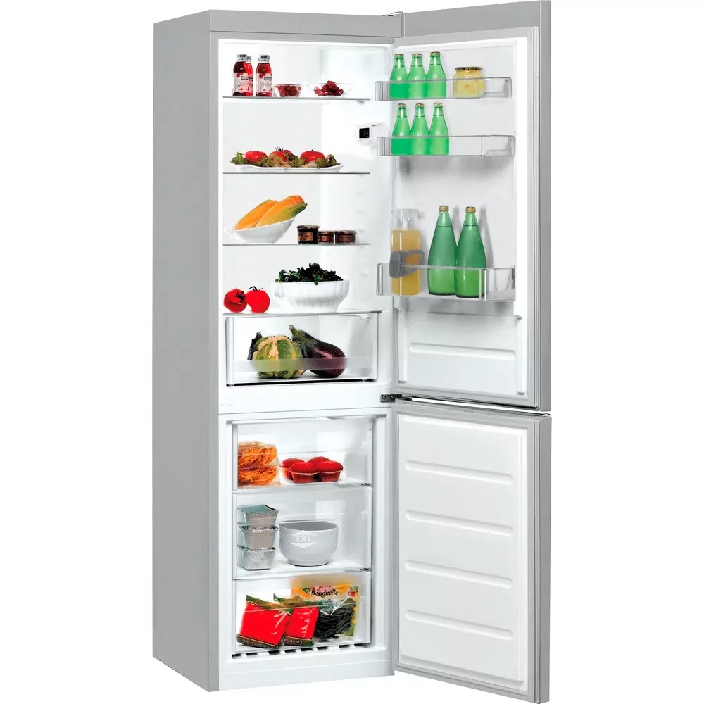 Холодильник Indesit LI8 S1E S (Объем - 339 л / Высота - 189см / A+ / Серебристый / Морозилка LowFrost)