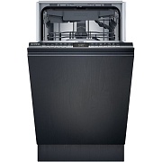 Машина посудомоечная встраиваемая 45 см Siemens SR63HX74ME (iQ300 / 10 комплектов / 3 полки / расход воды - 9,5 л / InfoLight / Home Connect / А++) Чёрный