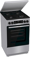 Плита комбинированная Gorenje GK5C42SJ (Advanced / Нерж. сталь / духовка - 62 л / 4 газовые конфорки / эмал. решетки)