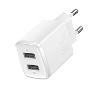 Сетевое зарядное устройство Baseus Compact Charger (2*Type-A/10.5W) белый Белый