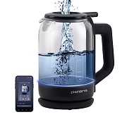 Чайник Polaris PWK 1712CGLD Wi-Fi IQ Home (2150 Вт / 1,5 л / стекло / контроль температуры, управление со смартфона / чёрный) Чёрный
