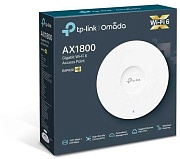 Точка доступа Tp-link EAP620 HD 2.4/5GHz, AX1800, 802.11a/b/g/n/ac/ax, 1x10/100/1000 Мбит/с, 5dBi, потолочная, PoE