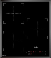 Поверхность индукционная Haier HHY-Y53NVB (Узкая, 45см / Черная стеклокерамика / 3 конфорки (1,5/1,5/2,0 кВт) / Boost / таймер / 6,1 кВт)