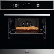 Духовой шкаф Electrolux EOF6P76BX (SurroundCook 600 / 65 л / до 250°C / Нерж. сталь + чёрный / Пиролиз / телескоп. напр. (x1) / SoftClose)