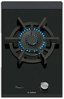 Поверхность газовая Bosch PRA3A6I10 (Serie8 / Domino / черный / 1 конфорка (6,0 кВт) / стеклокерамика / чугун / FlameSelect)