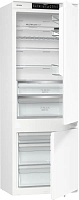 Холодильник встраиваемый Gorenje NRKI619D61WFE (G600/ Объем - 377л / Высота - 193,6см /Ширина - 69см/Белый/Слайдерное крепление фасадов /NoFrost Dual)