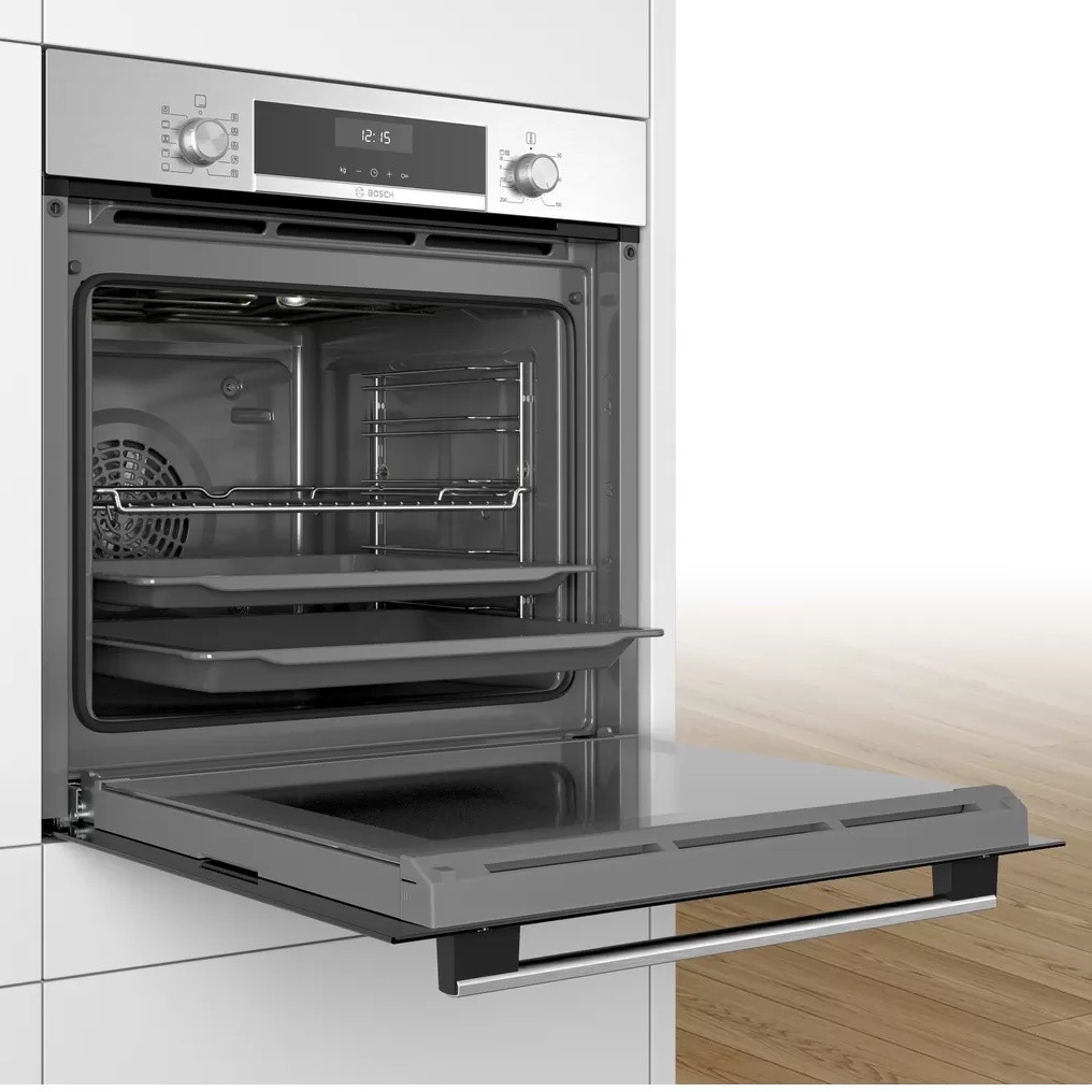 Духовой шкаф Bosch HBT517CS0S (Serie6 / нерж / Термощуп / Easy To Clean / LED-дисплей / SoftMove / 3D-HotAir / AutoPilot)-0