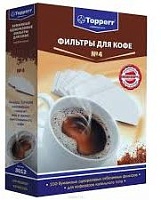 Фильтр бумажный для кофеварок Topperr №4 3012 отбеленный