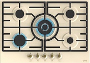 Поверхность газовая Gorenje GW7C51CLI (Classico / 5 конфорок / бежевый / эмаль / чугун / WOK)