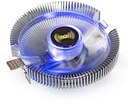 Кулер ExeGate Wizard EE91-PWM.BLUE, Al, all sockets, TDP 75W, гидродинамический, 4pin, 22db голуб подсв