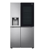 Холодильник Side by Side LG GSXV91PZAE (Объем - 635 л / Высота - 179см / A++ / Нерж.сталь / No Frost / InstaView / диспенсер / UVnano™ / Wi-Fi) Нержавеющая сталь