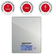 Весы кухонные Redmond RS-772, серый (электронные/ платформа/ предел 8 кг/ точность 1 г/ тарокомпенсация)