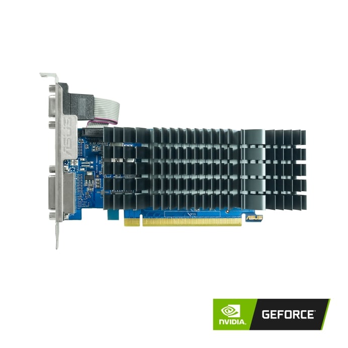 Видеокарта ASUS GeForce GT730 2GB DDR3  пассивное охдаждение (GT730-SL-2GD3-BRK-EVO ) 902(927)/1800MHz  DVI-D, HDMI, DSUB