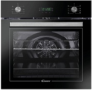 Духовой шкаф Candy FCT625NL/1 (TIMELESS / 70 л / до 250°C / Чёрный, стекло / Aquactiva / Гриль / Металлические направляющие / A)