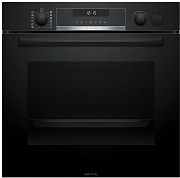 Духовой шкаф Bosch HRA5380B0 (Serie6 / 71 л / до 275 °C / Черное стекло / Гриль / Каталитич. / AddedSteam / резервуар 250 мл / A)