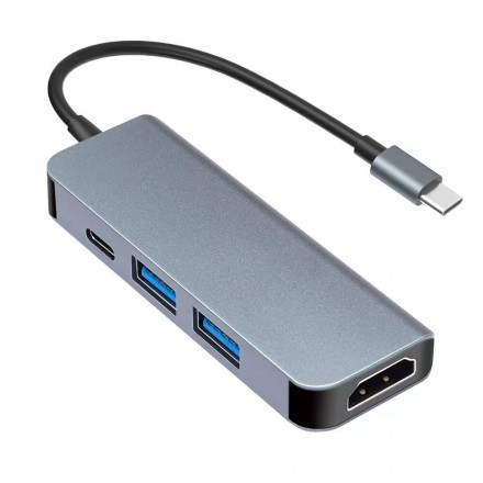 Док-станция KS-is KS-505 USB Type-C на HDMI + USB + PD 