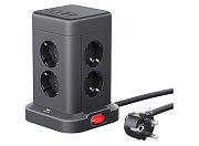 Удлинитель с сетевым фильтром Defender 8 розеток 3м, ILS 453 черный