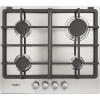 DSP Поверхность газовая Whirlpool TGML 660 IX (Нерж.сталь / 4 конфорки / Чугунные решетки / Электроподжиг / Газ контроль) 