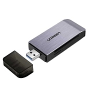 Кардридер UGREEN CM180 USB-A 3.0 to TF/SD/CF/MS Multifunction Card Reader Multi-Read. Цвет: серый космос Серый