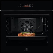 Духовой шкаф Electrolux LOD8P39Z (SurroundCook 700 / 72 л / до 300°C / Чёрное стекло / Пиролиз / телескопич. напр.(x1) / пар / SoftClose)