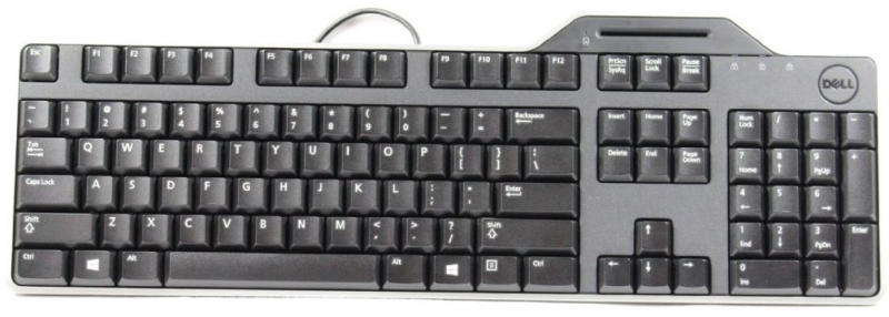 Клавиатура Dell KB813, Smartcard Reader, USB,1.79м., черный.