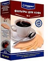 Фильтр бумажный для кофеварок Topperr №2 3015 неотбеленный