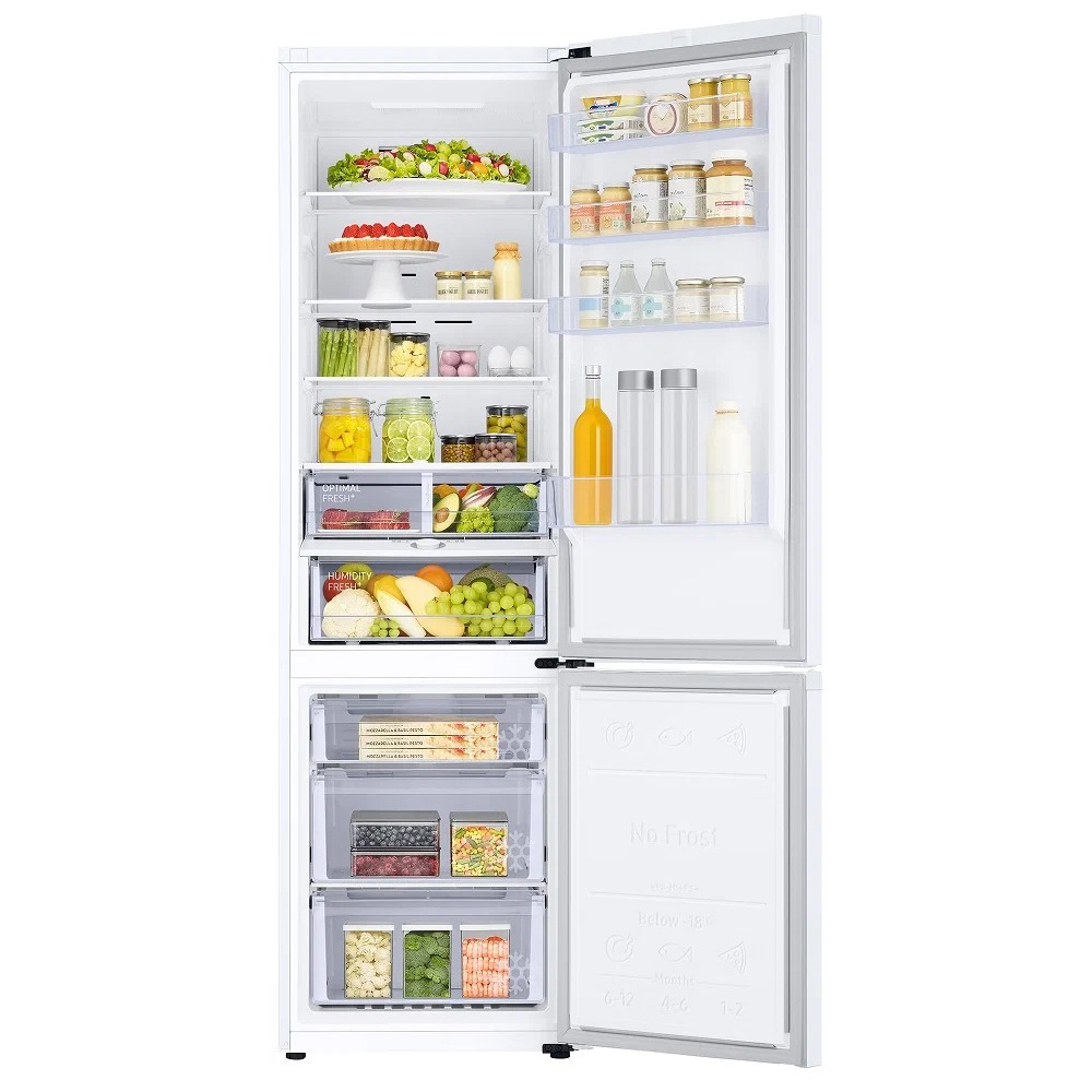 Холодильник Samsung RB38T603FWW (Объем - 390 л / Высота - 203 см / A / Белый / NoFrost / SpaceMax / Optimal Fresh + / Digital Inverter)