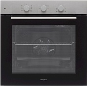 Духовой шкаф KRONA ELEMENT plus 60 IX (78 л / до 260 °C / Чёрное стекло + нерж. сталь / Традиционная очистка / Гриль / Рельефные направляющие / А)