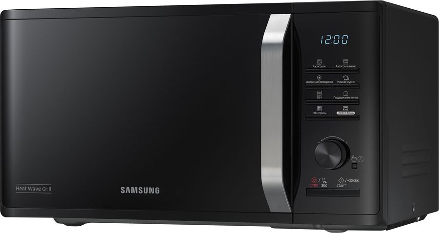 Микроволновая печь Samsung MG23K3575AK (23 л, 800 Вт, переключатели поворотный механизм, кнопки, гриль, дисплей, черный)