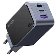 Сетевое зарядное устройство Ugreen X553 (35042) (Type-C/3A/65W/быстрая зарядка/серое) Серый