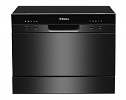 Машина посудомоечная отдельностоящая компактная Hansa ZWM556BH (6 комплектов / Расход воды - 6,5 л / AntiFlood / Чёрная)