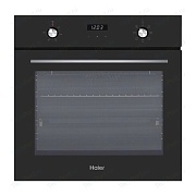 Духовой шкаф Haier HOX-P06HGB (76 л / Чёрное стекло / Гриль / Телескоп.напр.(x1) / Эмаль легкой очистки / A) Чёрный