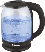 DSP Чайник Sakura SA-2709SPBK (1800 Вт / 1,8 л / стекло/ черный) повреждение упаковки 