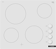 Поверхность электрическая Bosch PKE612CA2E (Serie2 / Белый / стеклокерамика / 6,6 кВт)