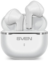Беспроводные TWS наушники SVEN E-190B, (Bluetooth 5.3, SBC), Белые