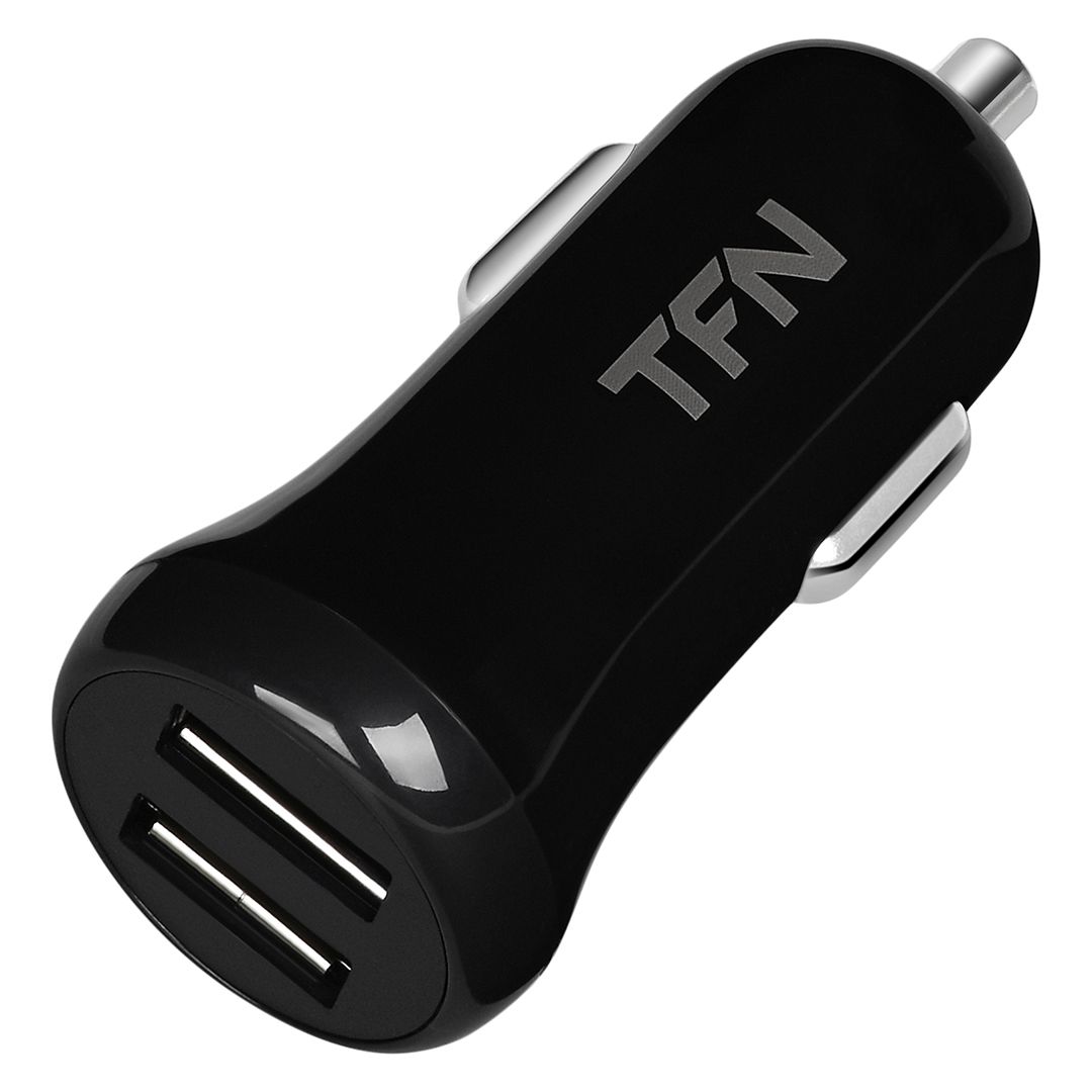 Автомобильное зарядное устройство TFN CC2U24ABK (2 USB/2.4A) черное