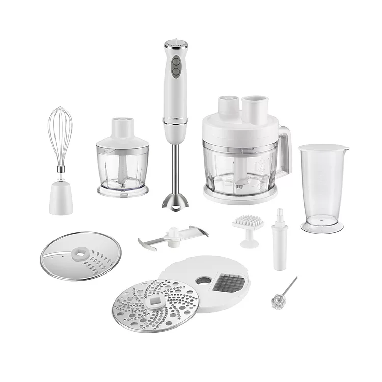 Блендер Redmond BH407 (1500 Вт / скоростей 5 / турборежим / венчик, измельчитель, стакан, комбайн, шинковка, нарезка кубиками)-0