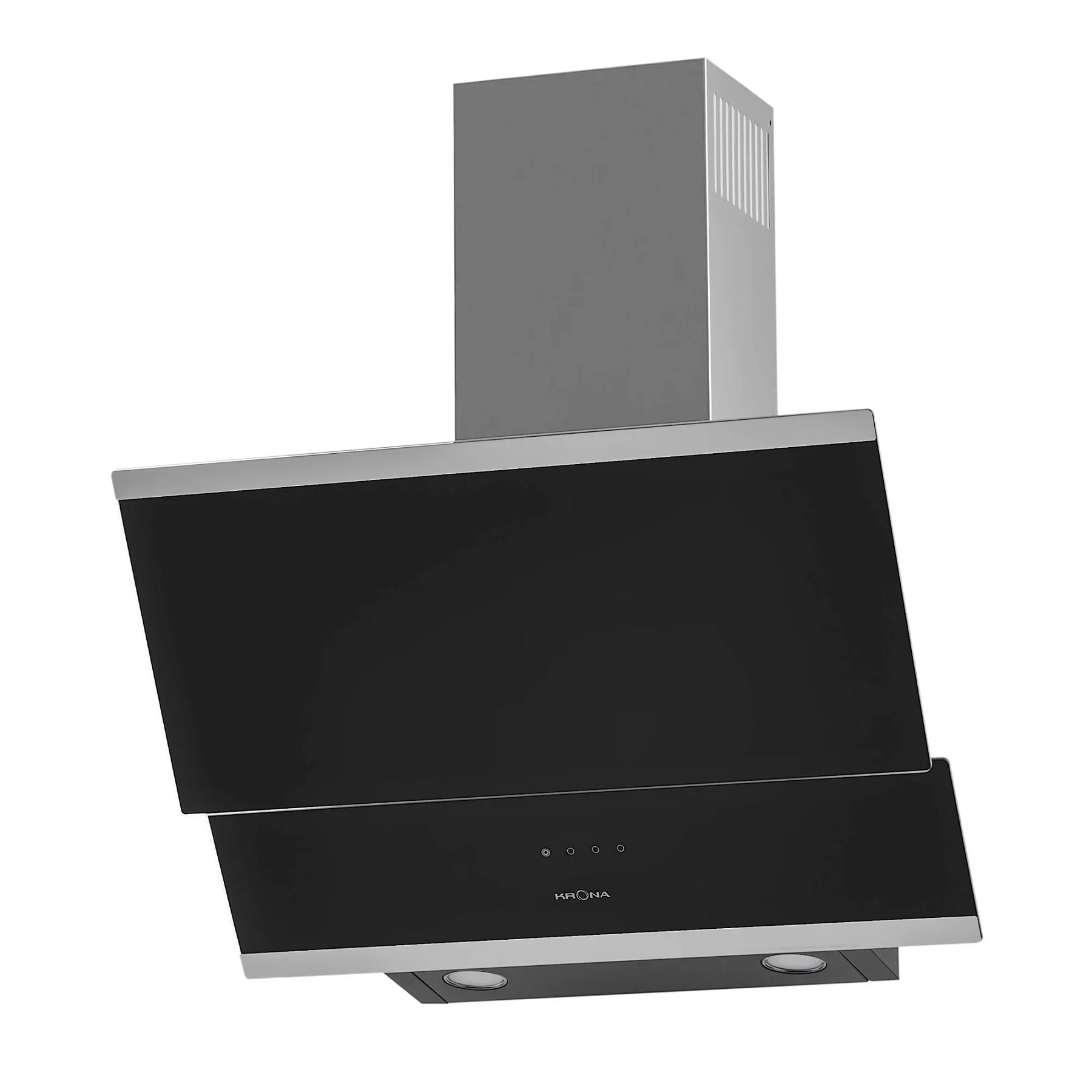 Вытяжка наклонная KRONA IRMA 600 black sensor (863 м³/ч / 125 Вт / LED освещение 2x3 Вт / таймер / ширина - 59.6 см / чёрное стекло)-0