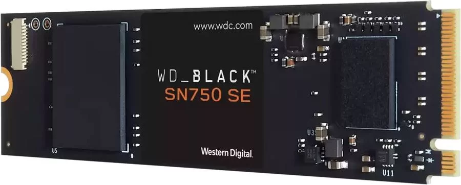 Жесткий диск SSD M.2 250 ГБ WD Black SN750 SE NVMe PCI-E 4.0 x4, TLC, R3200/W1000 МБ/с, 2280, 200 TBW (WDS250G1B0E)-0