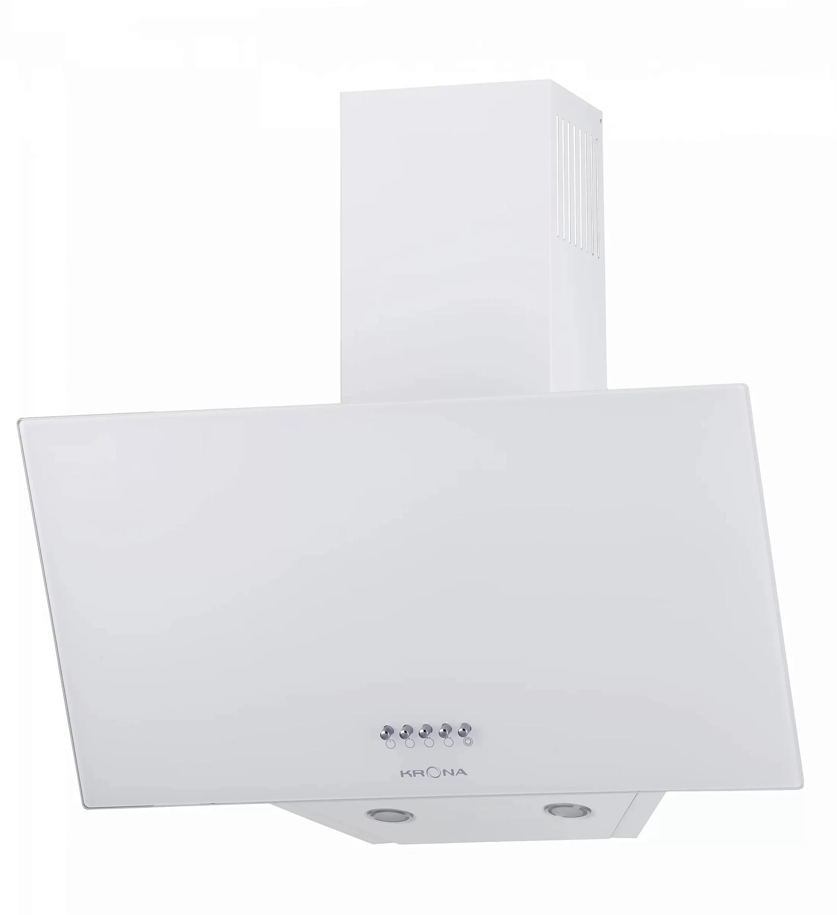 Вытяжка наклонная KRONA GABRIELE 600 white PB (780 м³/ч / 100 Вт / LED освещение 2x1 Вт / ширина - 59.6 см / белое стекло)-0