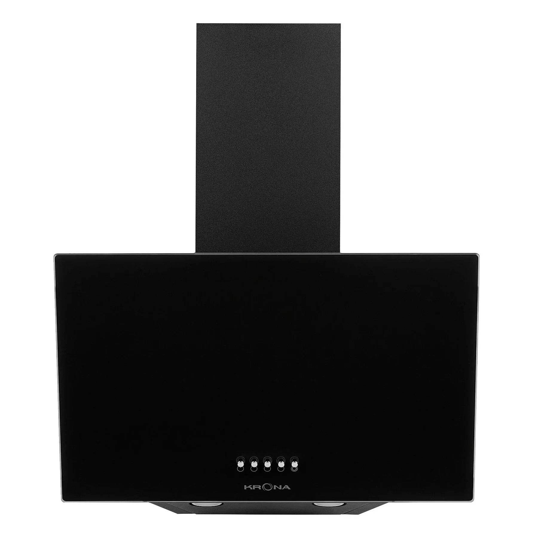 Вытяжка наклонная KRONA GABRIELE 500 black PB (780 м³/ч / 100 Вт / LED освещение 2x1 Вт / ширина - 49.6 см / чёрное стекло)-0
