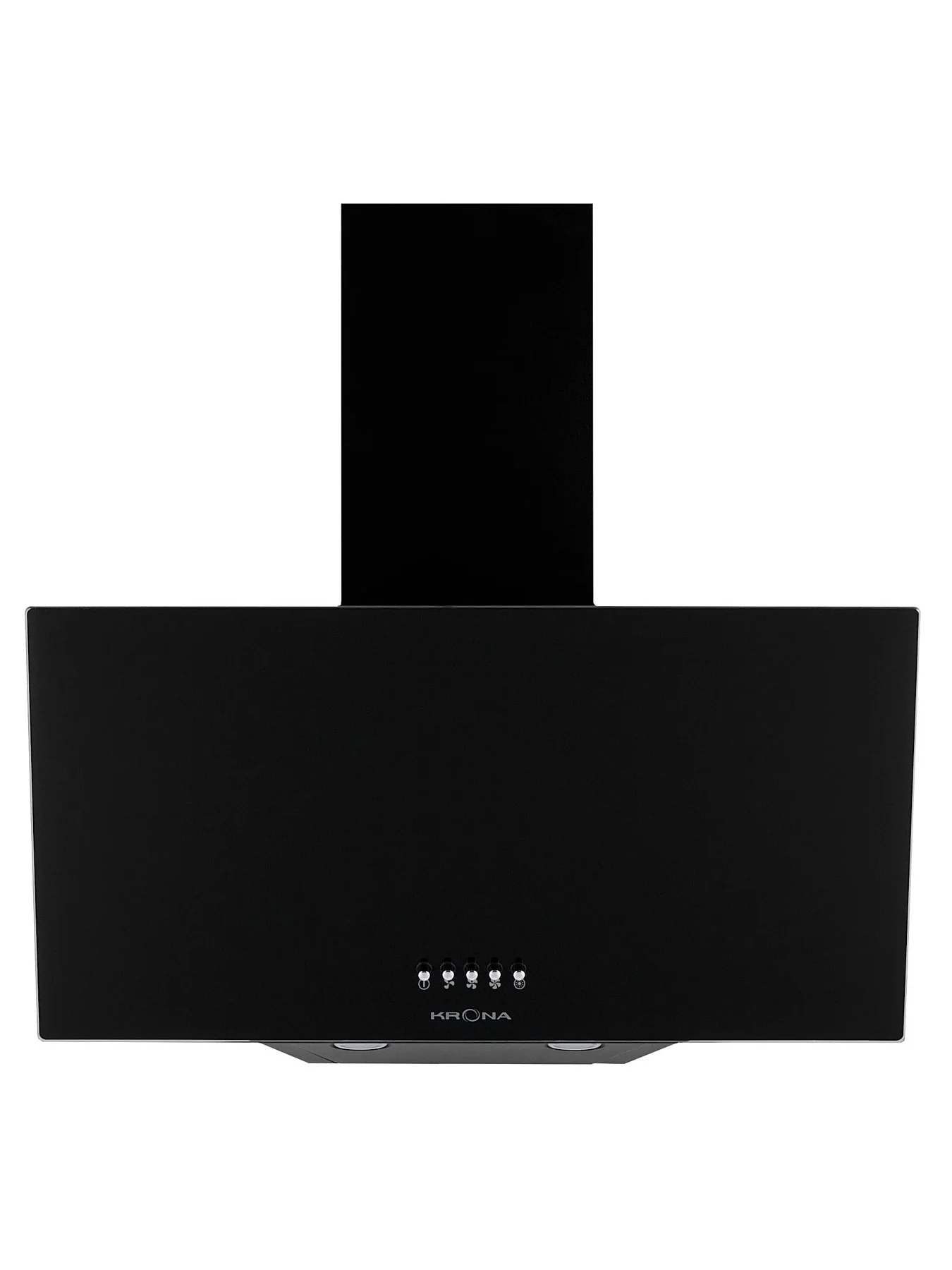 Вытяжка наклонная KRONA HELGA 600 black PB (950 м³/ч / 100 Вт / LED освещение 2x1 Вт / ширина - 59.6 см / чёрный / стекло)-0
