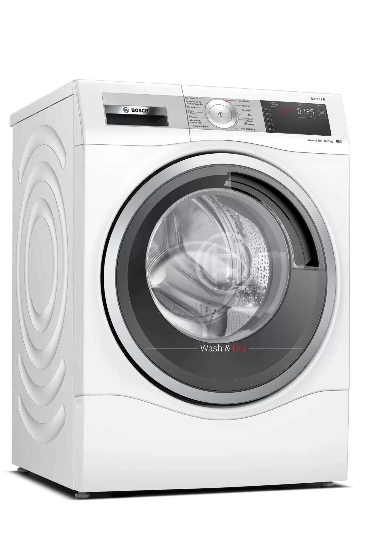 Стирально-сушильная машина Bosch WDU8H540PL (Serie8 / 61,6см /10/6кг /1400об /пар/SpeedPerfect / ActiveWater Plus / AutoDry / VarioDrum / Wi-Fi / A++)-0
