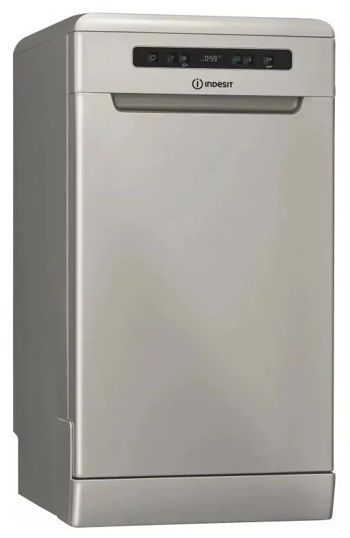 Машина посудомоечная отдельностоящая 45 см Indesit DSFO 3T224 CS (10 комплектов / 2 полки / Расход воды - 11,5 л / Серая)-0