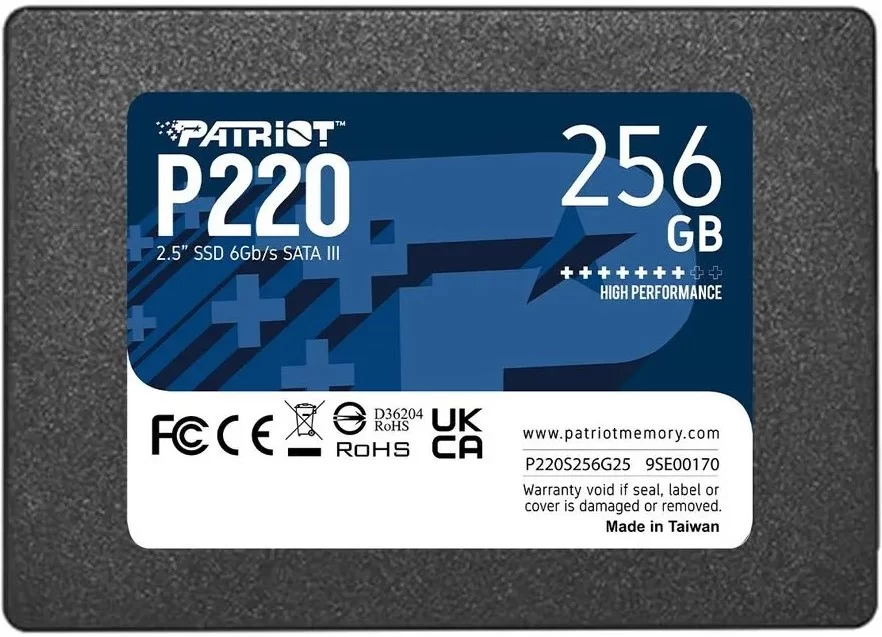 Жесткий диск SSD  256GB Patriot  P220  R550/W490Mb/s  P220S256G25 120 TBW-0