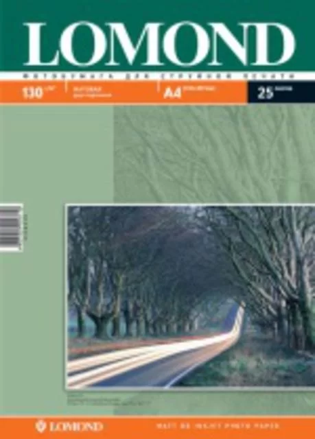 Бумага матовая двусторонняя A4 Lomond 130г/м2, 25лист. (0102039)-0