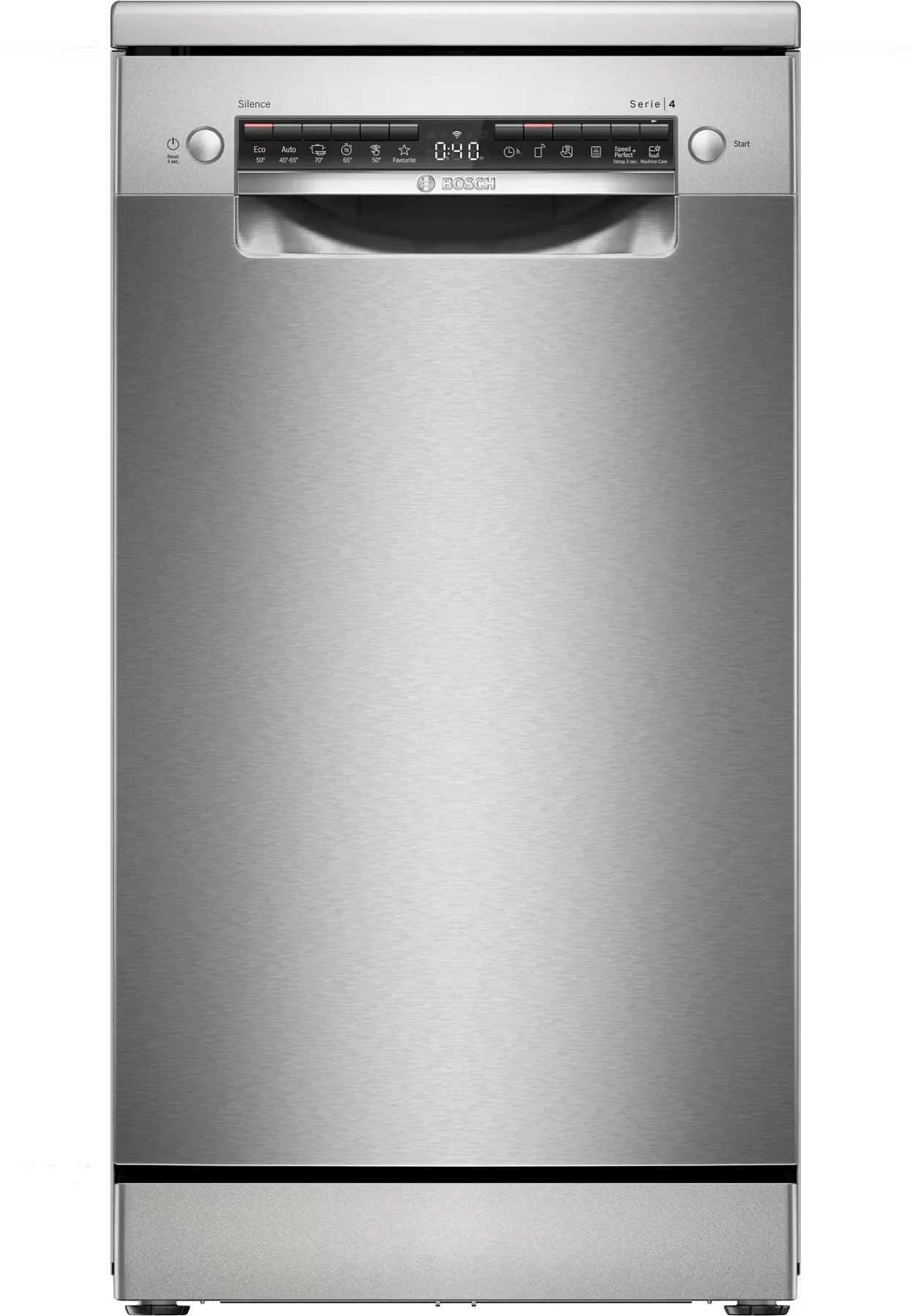 Машина посудомоечная отдельностоящая 45 см Bosch SPS4EMI61E (10 комплектов / 3 полки / Расход воды - 6,7 л / Home Connect / EfficientDry / Серая)-0